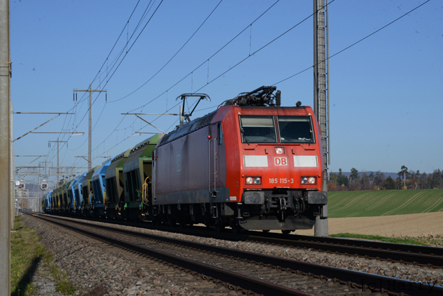 DB 185 115
2015: DB 185 115 gemietet durch SBB Cargo.
