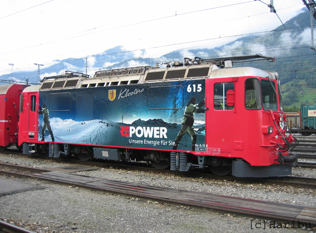 Ge 4/4 II 615
Repower Werbung seit 9.9.2010
