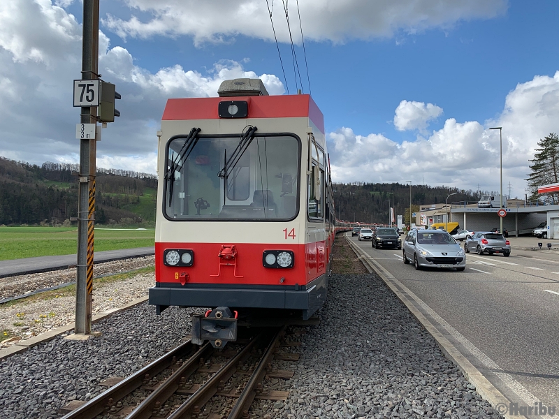 06.04.2021 Abgestellte Züge der WB in Bad Bubendorf
