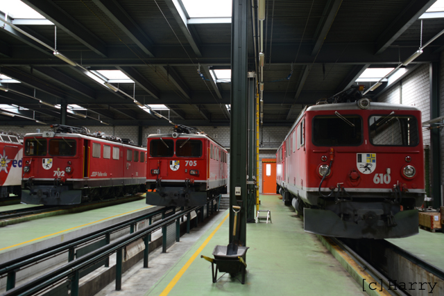 Ge 4/4 I 610, Ge 6/6 II 702 und 705
