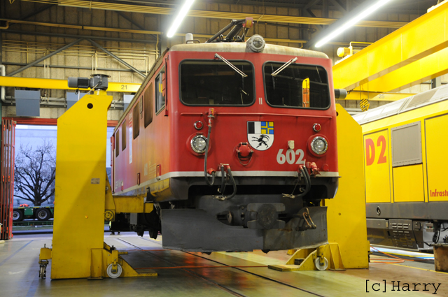 Ge 4/4 I 602
07.03.2012 Leihgabe ans Verkehrshaus Luzern
16.11.2015 zurück aus Verkehrshaus zur RhB
