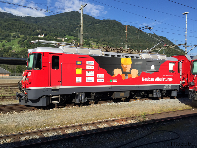 Ge 4/4 II 629
08.09.2016 Neue Werbung: Albulatunnel II
