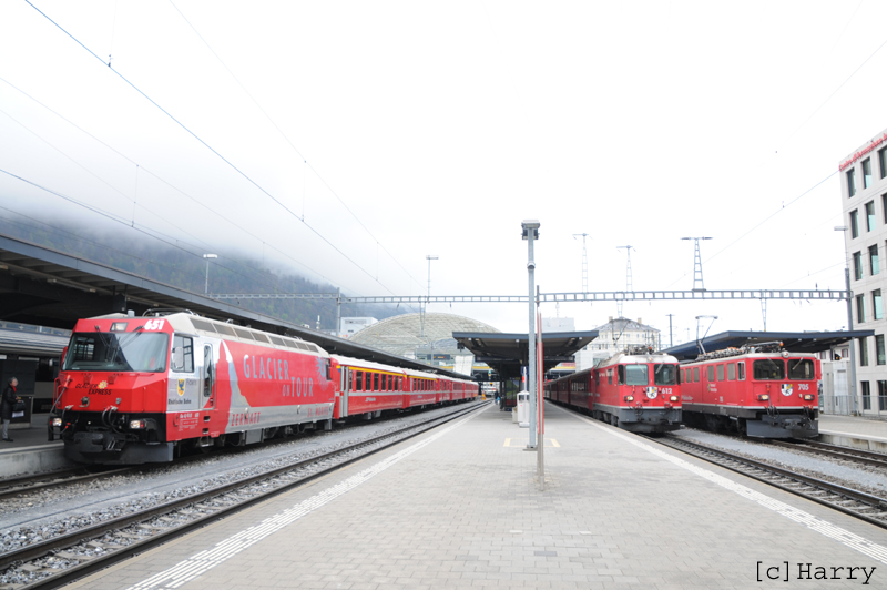 Ge 4/4 III 651, Ge 4/4 II 612, Ge 6/6 II705
