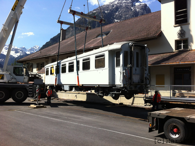 WS 3902
24.05.2012 Entfernen des WS 3902 vom Bahnmuseum Bergün
30.10.2014 Abbruch
