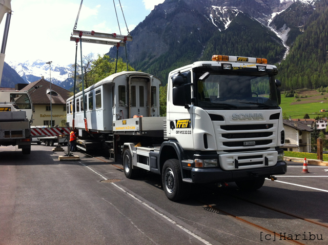 WS 3902
24.05.2012 Entfernen des WS 3902 vom Bahnmuseum Bergün
30.10.2014 Abbruch
