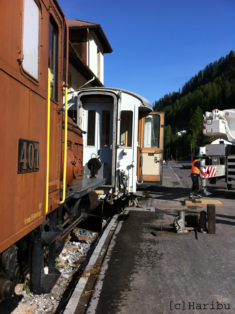 WS 3902
24.05.2012 Entfernen des WS 3902 vom Bahnmuseum Bergün
30.10.2014 Abbruch
