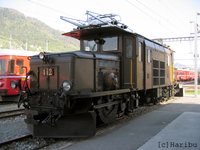 Ge 6/6 I 412
Ge 6/6 I 412. Das letzte Bild in braun, bevor die Lok blau wurde.
Abbruch 18.11.2008
