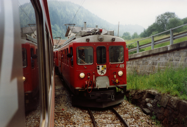 ABe 4/4 49
Aufnahme 1993
15.12.2014 Umbau zu Xe 4/4 232 02 Hilfswagen Poschiavo
10.07.2015 Umnummeriert zu Xe 4/4 272 01

