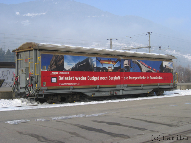 Haiqq-tyz 5171
01.05.2010 Neue Werbung "RhB Güterbahn"
17.10.2024 Umbau in  Sb 656 11
