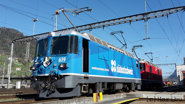 Ge 4/4 II 619
20.04.2015 Neue Werbung "Südostschweiz"
06.03.2024 Abbruch
