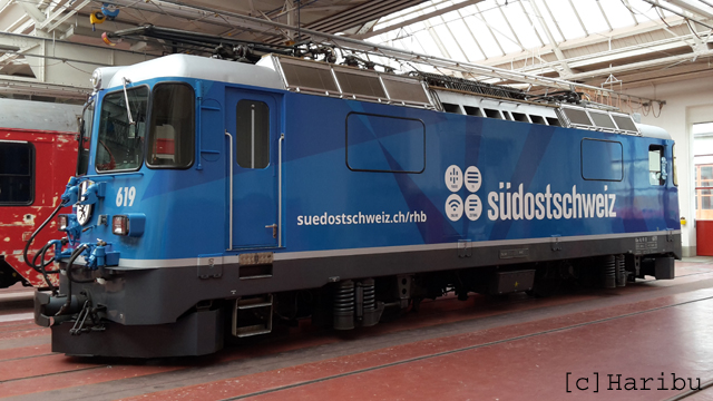 Ge 4/4 II 619
20.04.2015 Neue Werbung "Südostschweiz"
06.03.2024 Abbruch
