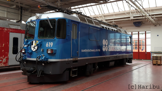 Ge 4/4 II 619
20.04.2015 Neue Werbung "Südostschweiz"
06.03.2024 Abbruch
