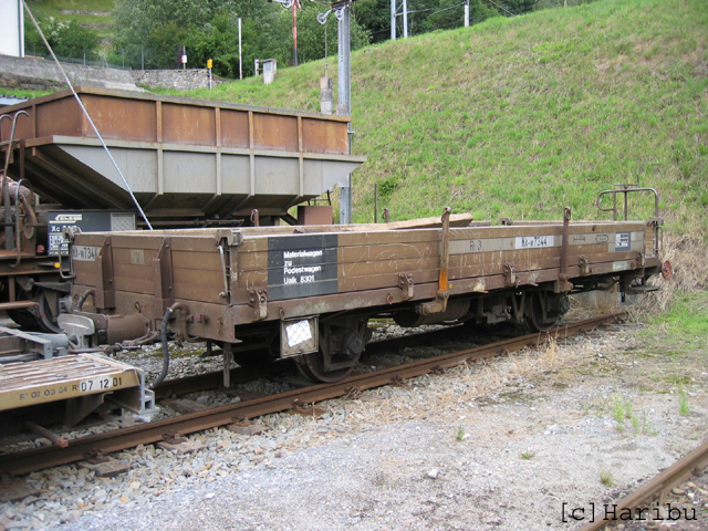 Kk-w 7344
Materialwagen zu Podestwagen Uaik 8301
