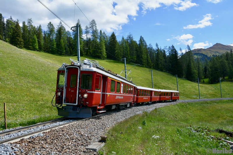 ABe 4/4 501, A 1251, B 2302
12.06.2020: Testfahrt nach Revision von Landquart nach Davos und zurück.
