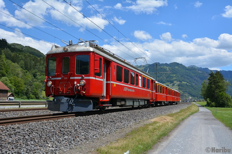 ABe 4/4 501, A 1251, B 2302
12.06.2020: Testfahrt nach Revision von Landquart nach Davos und zurück.
