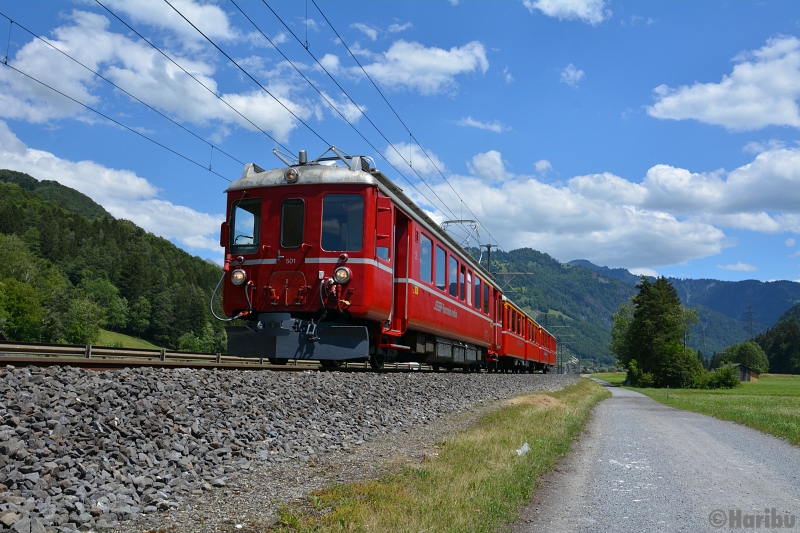 ABe 4/4 501, A 1251, B 2302
12.06.2020: Testfahrt nach Revision von Landquart nach Davos und zurück.
