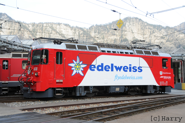 Ge 4/4 II 618
03.05.2013 Neue Werbung "Edelweiss Air"
