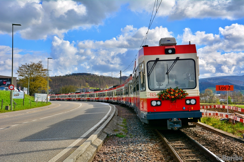 06.04.2021 Abgestellte Züge der WB in Bad Bubendorf
