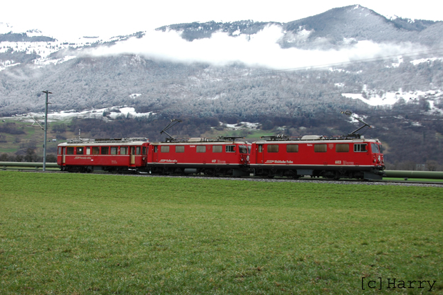 ABe 4/4 35 auf dem Weg nach Landquart.
