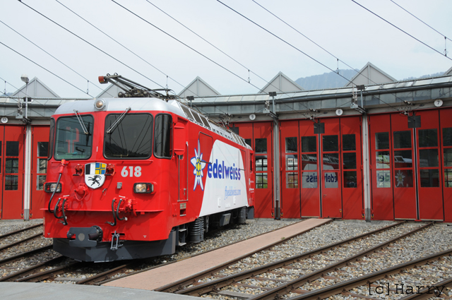 Ge 4/4 II 618
03.05.2013 Neue Werbung "Edelweiss Air"
