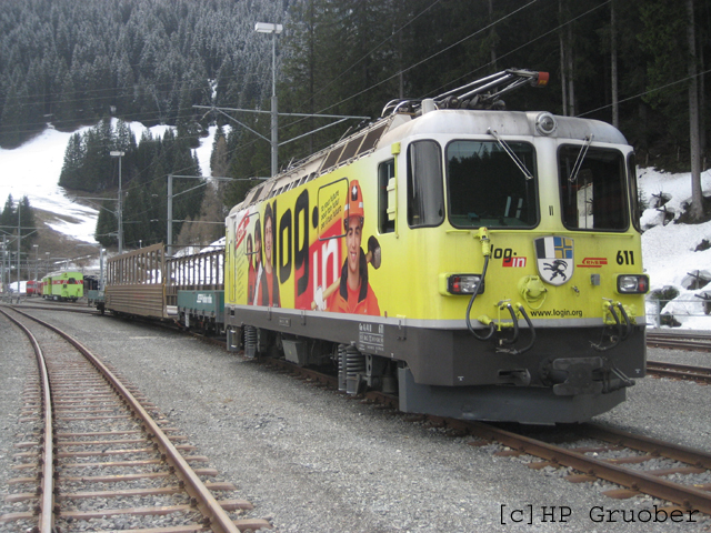 Ge 4/4 II 611 in Klosters-Selfranga
