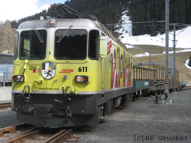 Ge 4/4 II 611 in Klosters-Selfranga
