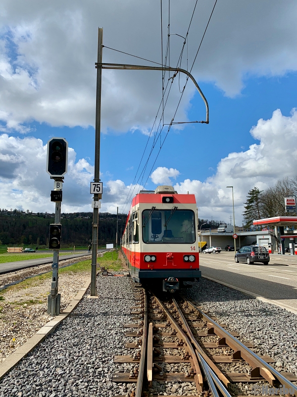 06.04.2021 Abgestellte Züge der WB in Bad Bubendorf
