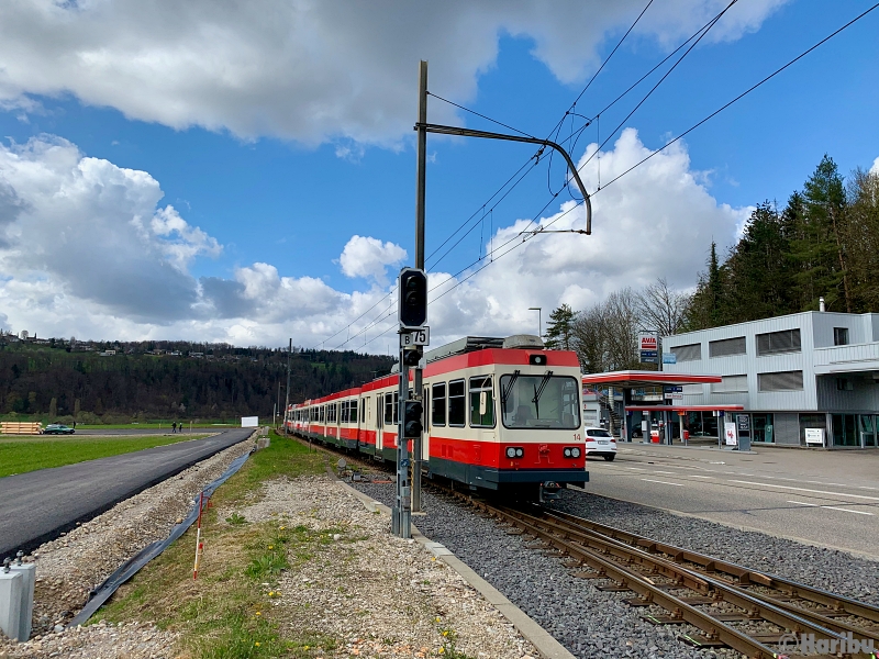 06.04.2021 Abgestellte Züge der WB in Bad Bubendorf
