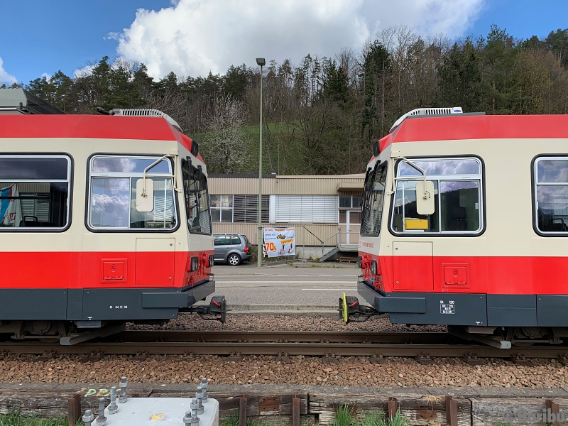 06.04.2021 Abgestellte Züge der WB in Bad Bubendorf
