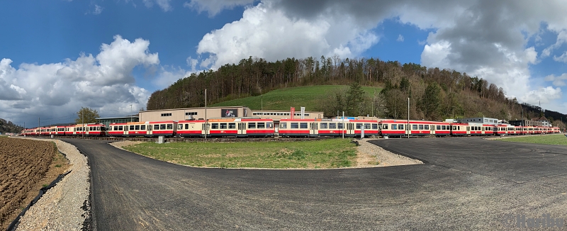 06.04.2021 Abgestellte Züge der WB in Bad Bubendorf
