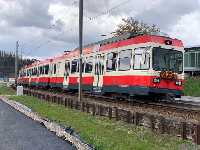 06.04.2021 Abgestellte Züge der WB in Bad Bubendorf
