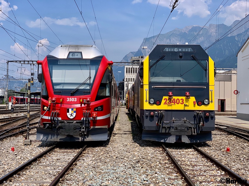 Gmf 4/4 234 03, ABe 8/12 3503
