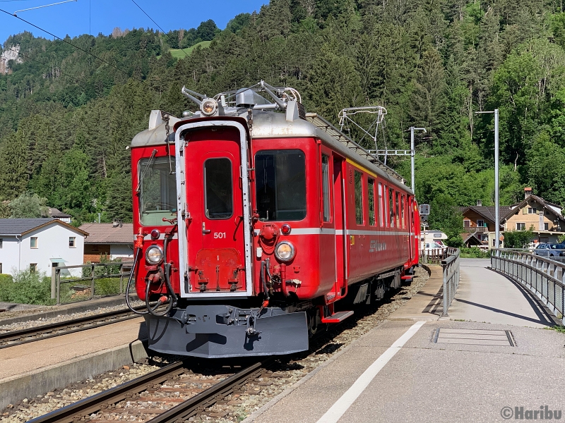 ABe 4/4 501, A 1251, B 2302
12.06.2020: Testfahrt nach Revision von Landquart nach Davos und zurück.
