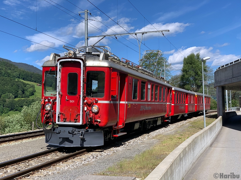 ABe 4/4 501, A 1251, B 2302
12.06.2020: Testfahrt nach Revision von Landquart nach Davos und zurück.
