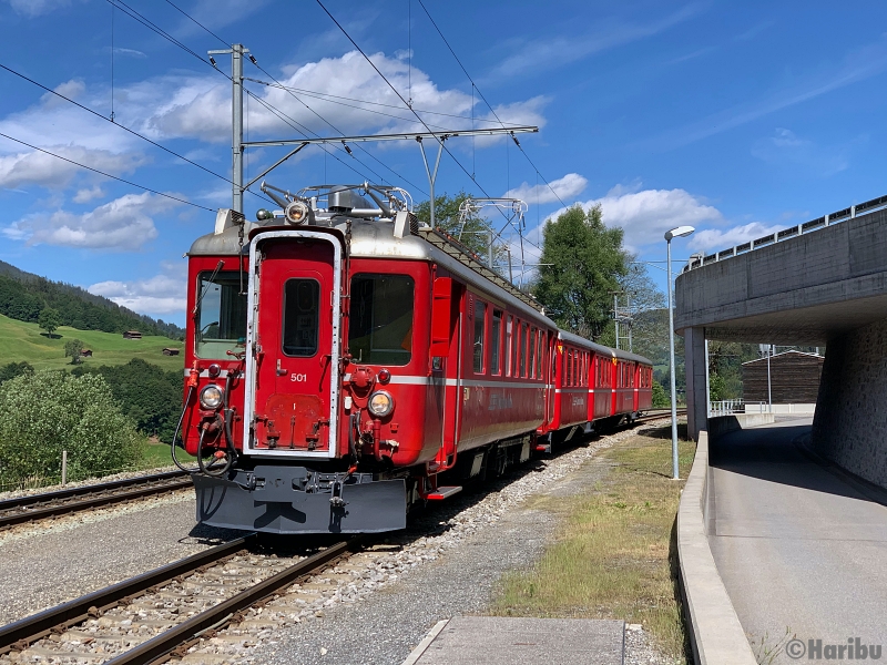 ABe 4/4 501, A 1251, B 2302
12.06.2020: Testfahrt nach Revision von Landquart nach Davos und zurück.
