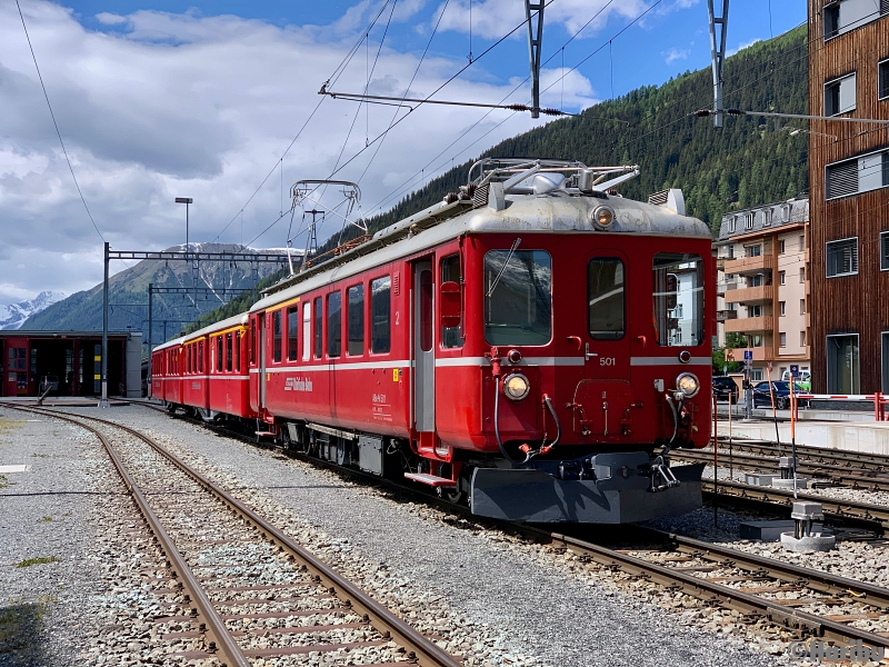 ABe 4/4 501, A 1251, B 2302
12.06.2020: Testfahrt nach Revision von Landquart nach Davos und zurück.
