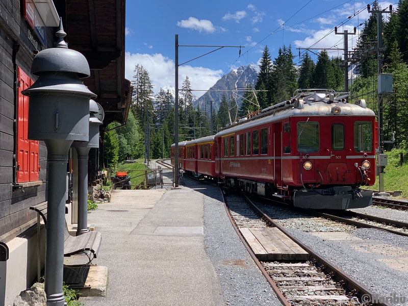 ABe 4/4 501, A 1251, B 2302
12.06.2020: Testfahrt nach Revision von Landquart nach Davos und zurück.
