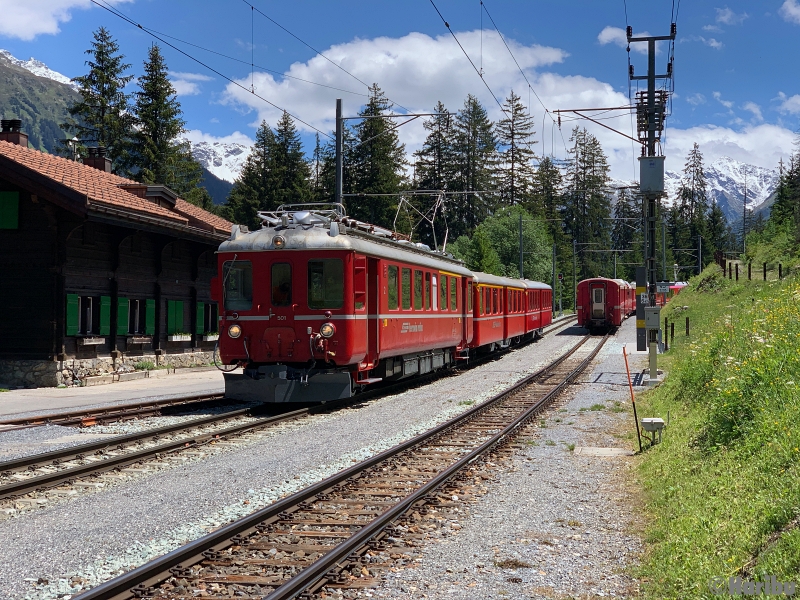 ABe 4/4 501, A 1251, B 2302
12.06.2020: Testfahrt nach Revision von Landquart nach Davos und zurück.
