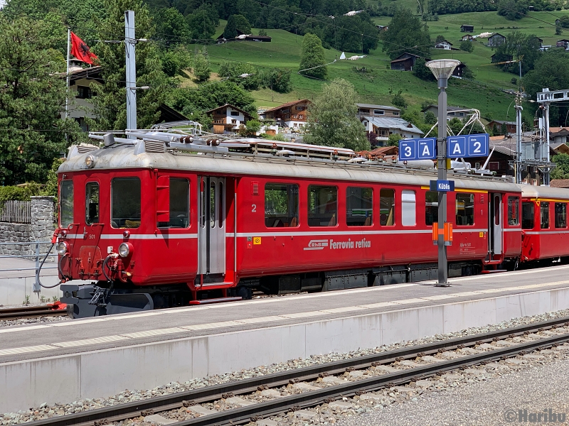 ABe 4/4 501, A 1251, B 2302
12.06.2020: Testfahrt nach Revision von Landquart nach Davos und zurück.
