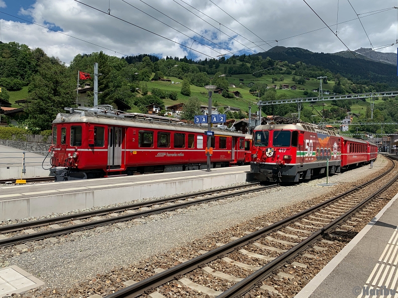 ABe 4/4 501, A 1251, B 2302
12.06.2020: Testfahrt nach Revision von Landquart nach Davos und zurück.
